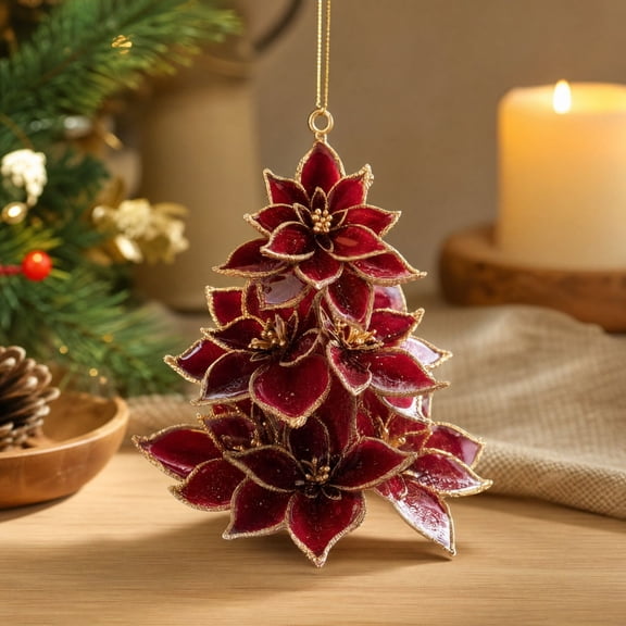 2D Acrylic Flat Christmas Ornaments Tree Hanging Decorations