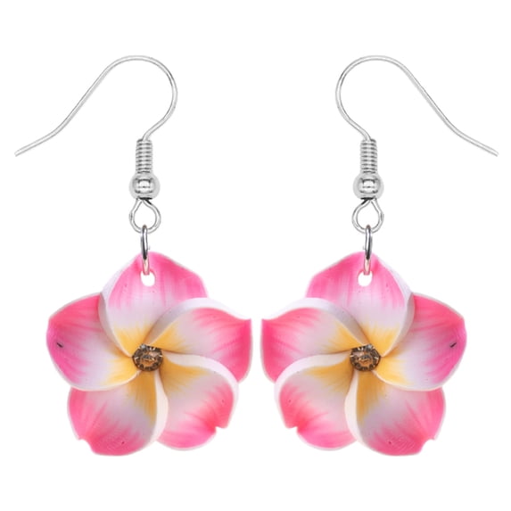 2D Acrylic Flower Dangle Earrings, Lightweight Colorful Drop Earrings for Women Summer Vacation Gift (Style F)