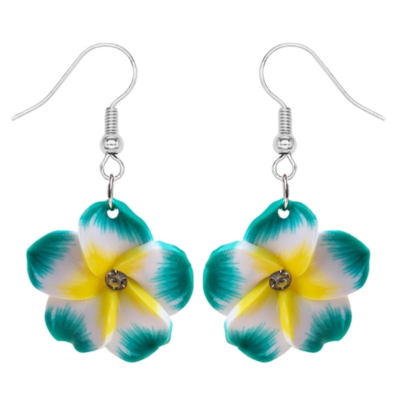 2D Acrylic Flower Dangle Earrings, Lightweight Colorful Drop Earrings for Women Summer Vacation Gift (Style H)