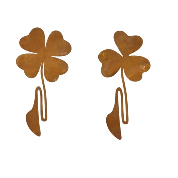 2D Acrylic Four Leaf Clover Garden Stakes Outdoor Shamrock Luck Decoration Yard Art for Lawn Patio Home Decor Colorfast，As Show