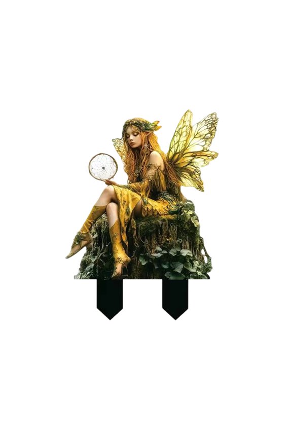2D Acrylic Garden Statues Outdoor, Tree Man Fairy Statue Whimsical Garden Fairy Stakes, Acrylic Park Pile Decor Flower Pot Decoration for Yard Lawn Patio, B