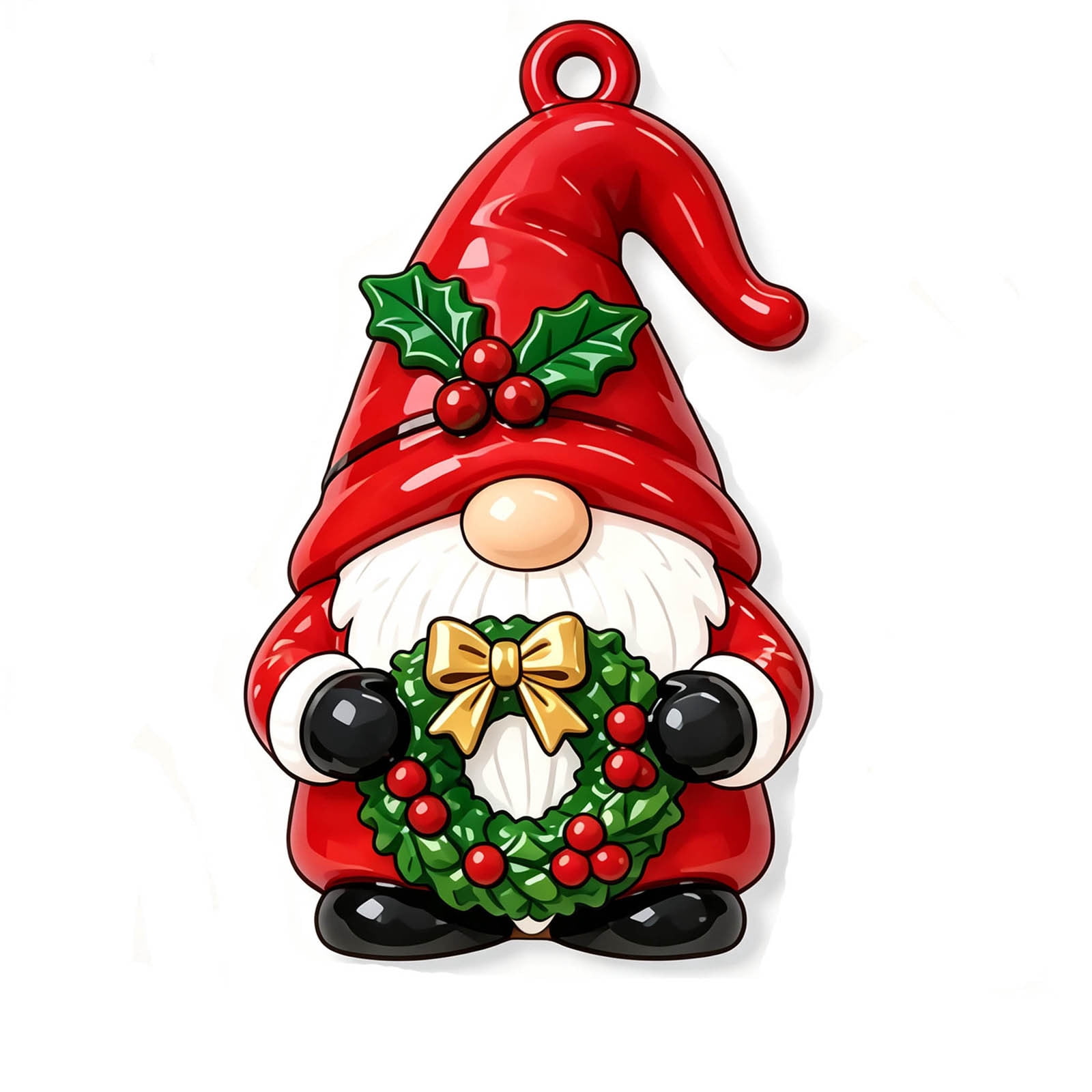 3 Color Sign Design 2D Acrylic Gnome Hanging Pendant, Whimsical Cheerful Bright Color ...