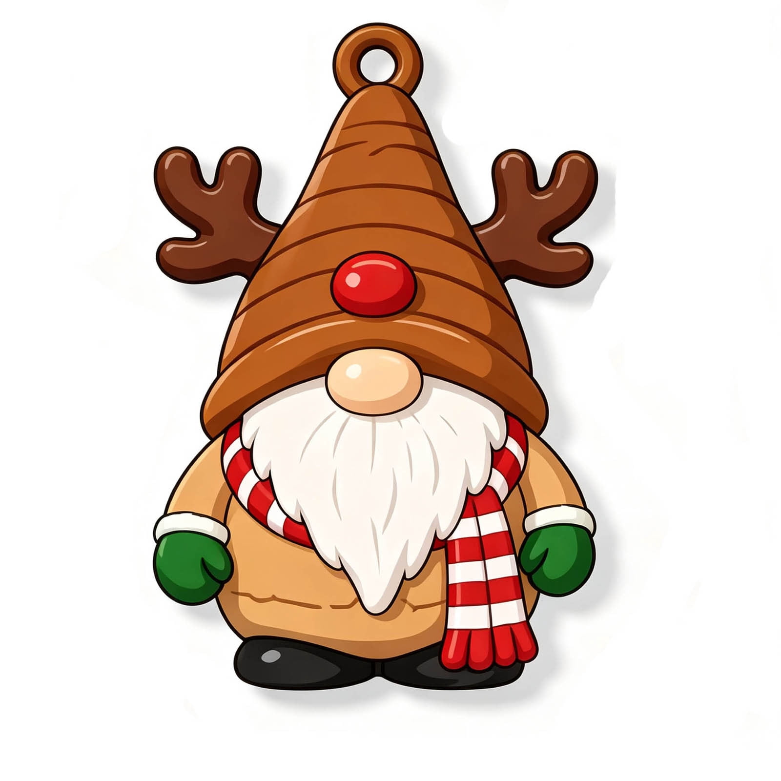 3 Color Sign Design 2D Acrylic Gnome Hanging Pendant, Whimsical Cheerful Bright Color ...