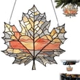 thumbnail image 1 of 2D Acrylic Maple Leaf Suncatcher Tree Ornaments,Stained Glass Maple Leaf Style Waterproof Fall Decoration ,Faux Stained Glass Maple Leaf Suncatcher Ornament for Thanksgiving Autumn Home Wall Decor, 1 of 5