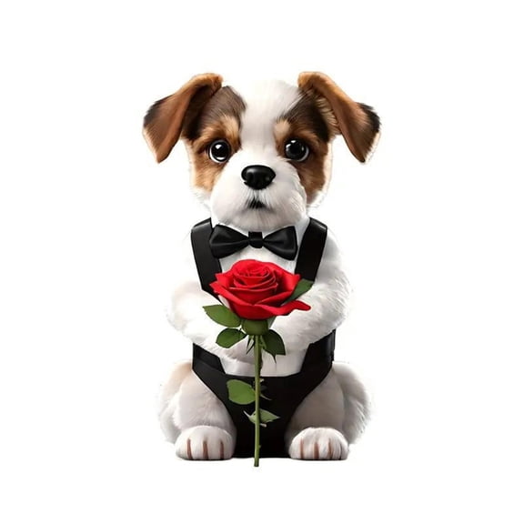 2D Acrylic Puppy Pendant Is Not A Delicate Small Object For Personal Use But Also An Excellent For Conveying Emotions, 3"x2.4"