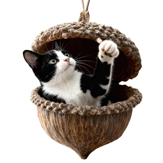 2D Acrylic Sleeping Cat Keychain, Cute Cartoon Bag Charm Hanging Ornament, Gift for Cat Lovers, Pet Themed Accessory