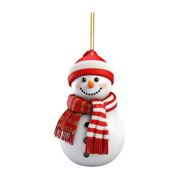 2D Acrylic Snowman Christmas Hanging Ornament for Tree Decorations, Christmas Decor, Xmas Decorations, Holiday Home Decor