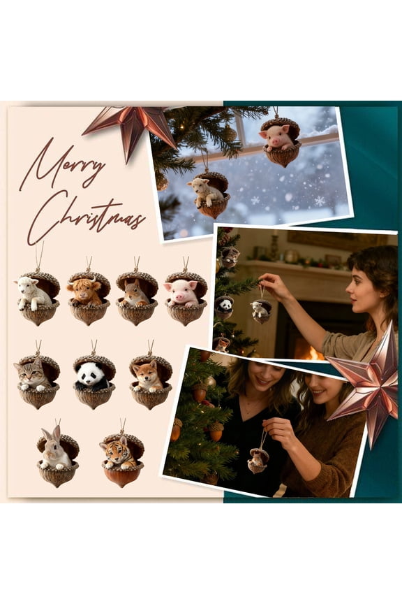 2D Acrylic Squirrel In Acorn Shell Hanging Keychain Bag Charm, Cute Cartoon Animal Design, Decorative Hanging Ornament Gift For Big Kids Teens 14+ With Loop For Bags Backpacks