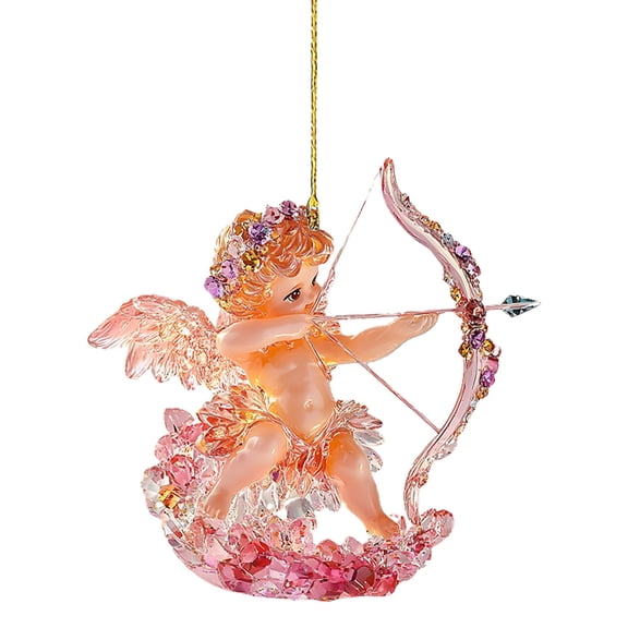 2D Angel Valentine's Ornaments - Acrylic Pendant, Lightweight Tree Charm for Christmas Tree, Backpack Keychain, Rearview Mirror, Memorial Gift for Loved,D