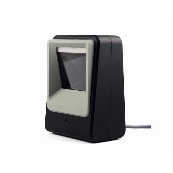 2D Barcode Image Reader USB Automatic Hands-Free Barcode Scanner QR Code Omnidirectional Bar Code Scanner for Mobile Payment Supermarket Library Retail Store Warehouse Black