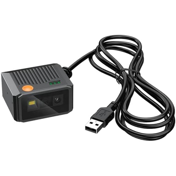 2D Barcode Scanner - Fixed Mount, Ultra-Rugged Metal Cover, Auto Sensing 1D 2D QR Code Scanner$$Office