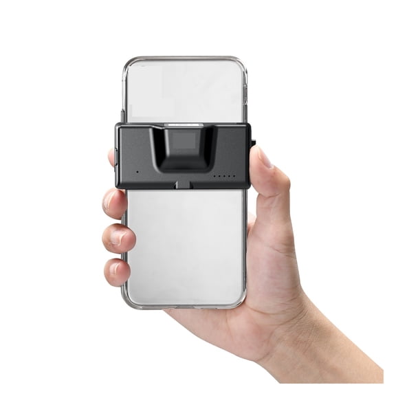 2D Bluetooth Barcode Scanner Wireless Back Clip-on Phone Bar Code Scanner Adjustable For 1D QR PDF417 Code Reader ,Easy to Use