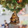 thumbnail image 1 of 2D Book Christmas Ornament, Mini Multicolor Plastic Hanging Decor, Literary Themed Xmas Tree Ornament & Book Lover Gift, 1 of 6