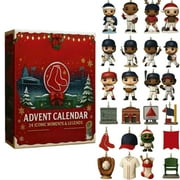 2D Iowa Hawkeyes Christmas Advent Calendar Daily Surprises Mystery Collectible Toy Set 24 Pairs Blind Box Funny Decorations New Year Holiday Party Decor