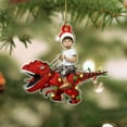 2D Cartoon Funny Dinosaur Christmas Acrylic Ornament Christmas Tree