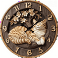 thumbnail image 1 of VOCOO 2D Cat Print Round Wall Clock, Silent Non-Ticking Battery Operated Clock 10 inch, Decor for Bathroom, Bedroom, Kitchen, Office School, 1 of 8