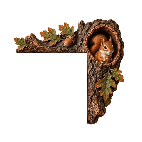2D Chipmunk Tree Hollow Door Topper Wood Land Animals Doorway Decor for ...