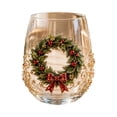 thumbnail image 1 of 2D Christmas Glass Art Cup Santa Decor Drinking Glass Cup Snowman Stemless Wine Glasses Holiday Glassware for Coffee, Tea, Juice, Milk, Xmas Party Home Festive Decor Gifts (E), 1 of 6