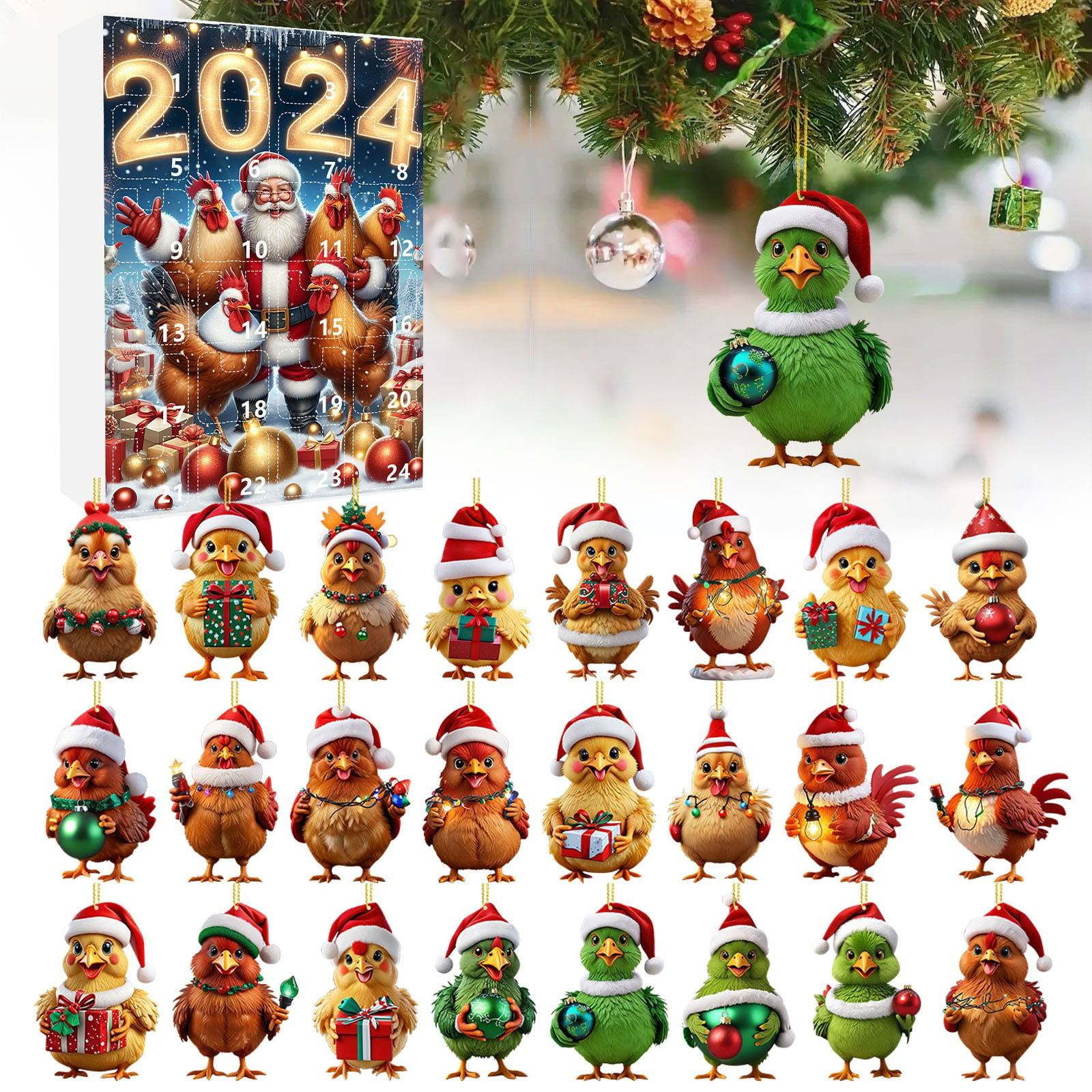 2D Christmas Home Ornaments 2024 Christmas Holiday Advent Calendar