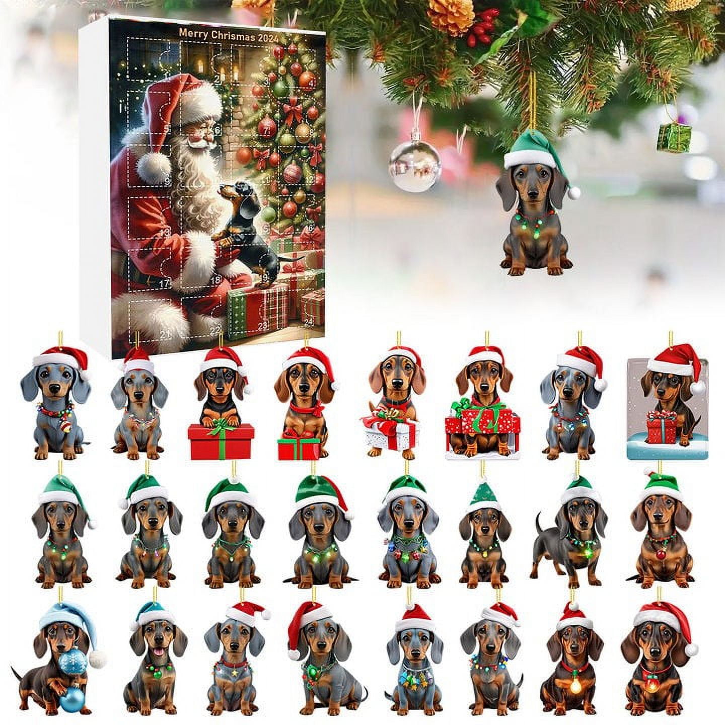 2D Christmas Home Ornaments 2024 Christmas Holiday Advent Calendar