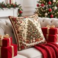 thumbnail image 1 of 2D Christmas Throw Pillow Cover, Xmas Pillow Case, Sofa Bedroom Home Holiday Decor, 17.71 in, 1 of 6