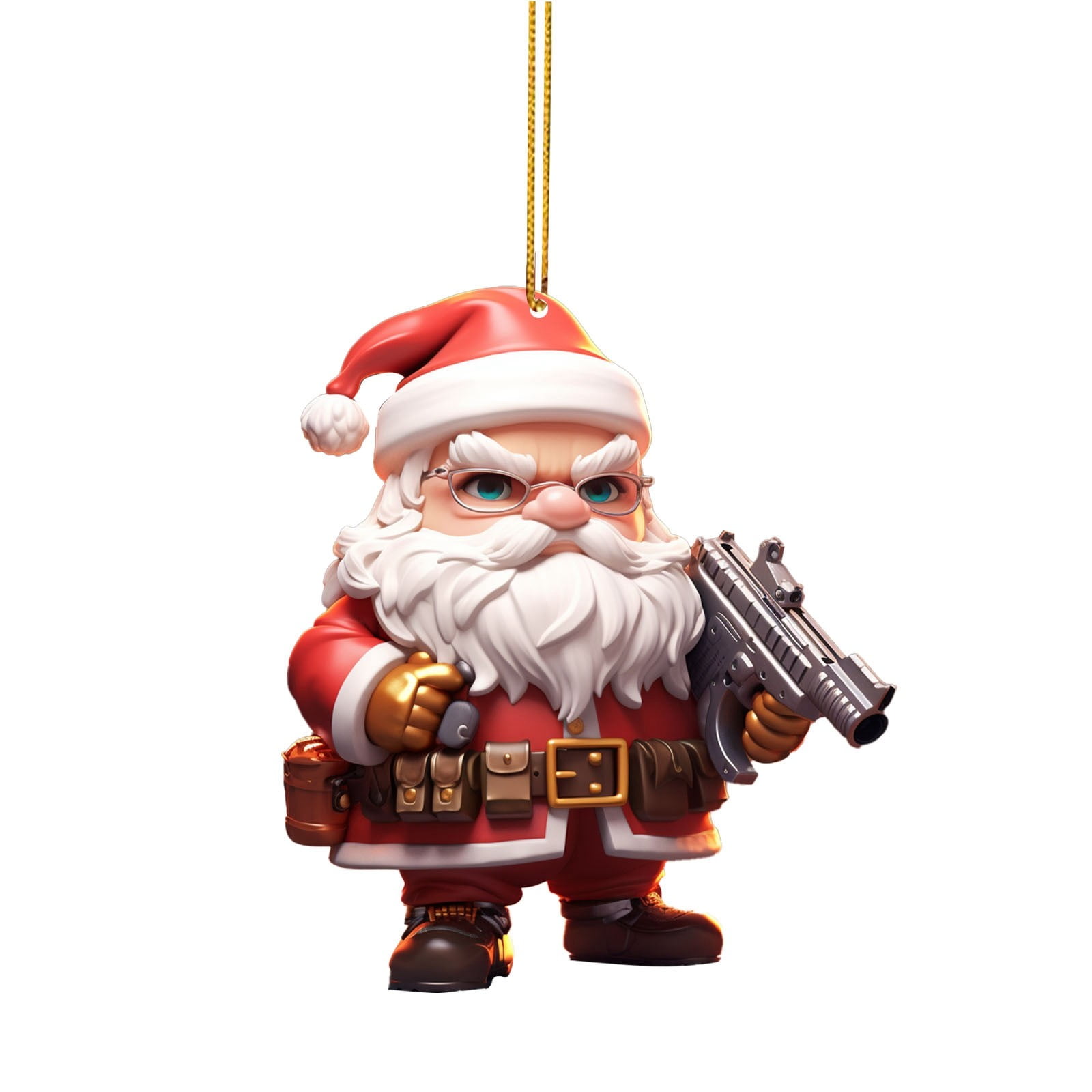 2D Cool Acrylic Santa Pendant Santa Pendant Cool Acrylic Santa Double