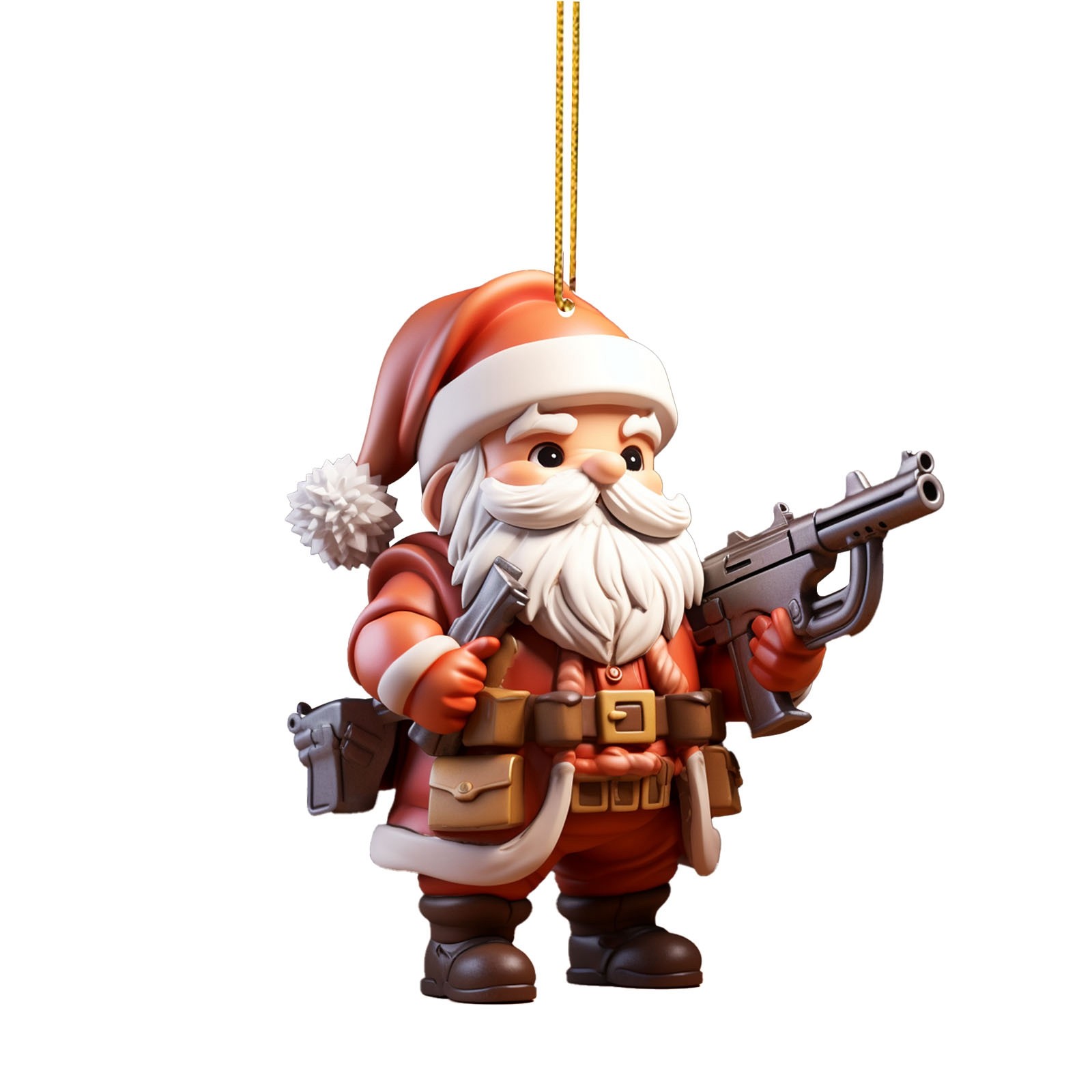 2D Cool Acrylic Santa Pendant Santa Pendant Acrylic Santa Double Print