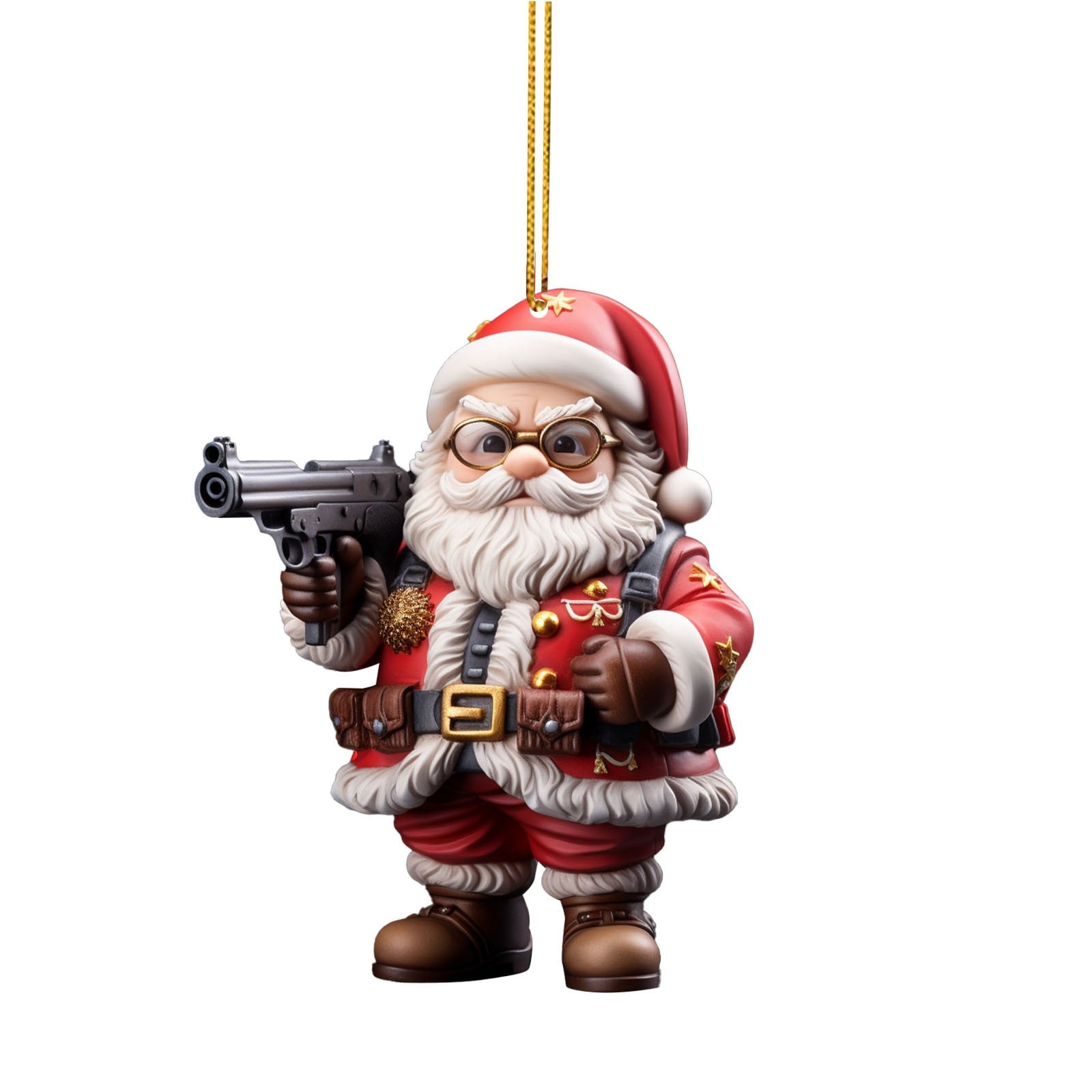 2D Cool Acrylic Santa Pendant Santa Pendant Cool Acrylic Stain Glass