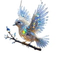 thumbnail image 1 of 2D Crystal Sky Blue Bird Painted Art Decor, Charming Sparkling Diamond Art Set, Window Decoration Hanging Gift for Bird Lovers, Home Holiday Decoration, Hanging Ornaments., 1 of 6