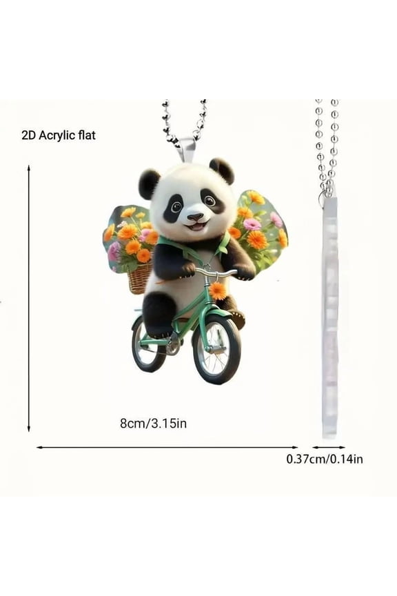 2D Cute Animal Car Rearview Mirror Pendant, Acrylic Flat Hanging Ornament for Auto, Funny Kitten & Puppy Car Accessories, Keychain Charm