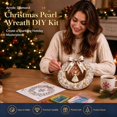 thumbnail image 1 of 2D DIY Christmas Pearl Wreath Making Kit Craft Decoration Set 7.87x7.87in, 1 of 6