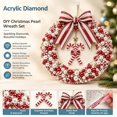 thumbnail image 1 of 2D DIY Christmas Pearl Wreath Making Kit Craft Decoration Set 7.87x7.87in, 1 of 6