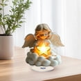 thumbnail image 1 of 2D Eternal Angel Acrylic Decor with 360° Rotating Base, Star & Heart LED Light Angel Figurine for Home Desk Gift Decor, 1 of 6