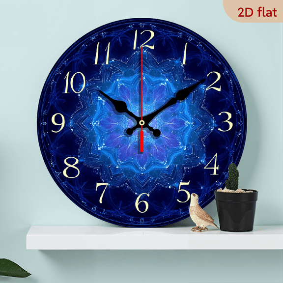2D Flat, 1pc 10Inch Rustic Farmhouse Nautical Ship Wheel Wooden Wall Clock, Silent Quartz Movement, Round Shape, AA Battery Operated (Not Included), 2D Flat Design, Ideal for Kitchen, Bedroom, Liv