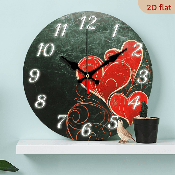 2D Flat 1pc 10Inch Wooden Room Wall Clock - Quartz Silent Movement, Pastel Rainbow Macaron Dessert Theme with Pink, Blue, Yellow, Strawberry, Lavender Sprinkles - Cute ' Decor, Sweet Treats Number
