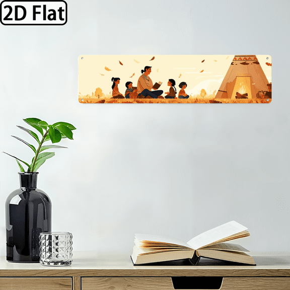 2D Flat, 1pc 2D flat 4X16 inch sign Industrial Chic Plaque Art Depicting Playful Designs Excellent for Modern Living Rooms or Trendy Restaurants, 2D Flat, Perfect for Room Decor