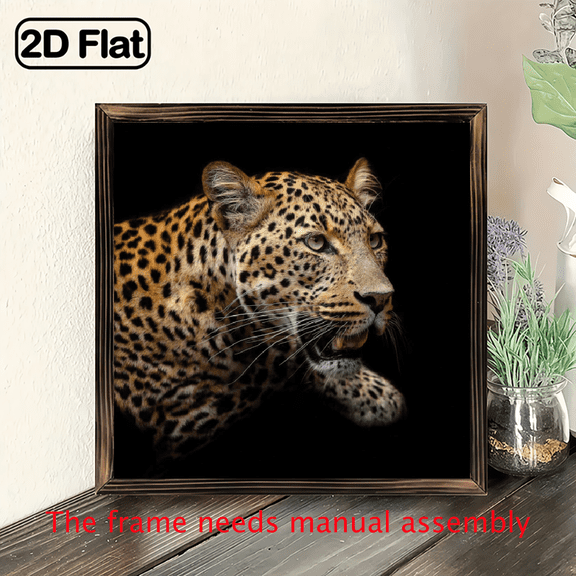 2D Flat, 1pc 8x8inch Acrylic Hanging Tag Heart-shaped Hanging Plaque Realistic Leopard Head Wildlife Animal Print Wall Decor for Home Door Living Room Bedroom Office Gift for Wildlife Lovers Fri