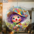 thumbnail image 1 of 2D Flat, 1pc A Colorful Clown Metal Wind Spinner, Suitable for Indoor And Outdoor Garden Art Decoration, Perfect for Christmas And Thanksgiving Decor, Festive Ornament Kinetic Art Piece Durable C, 1 of 10