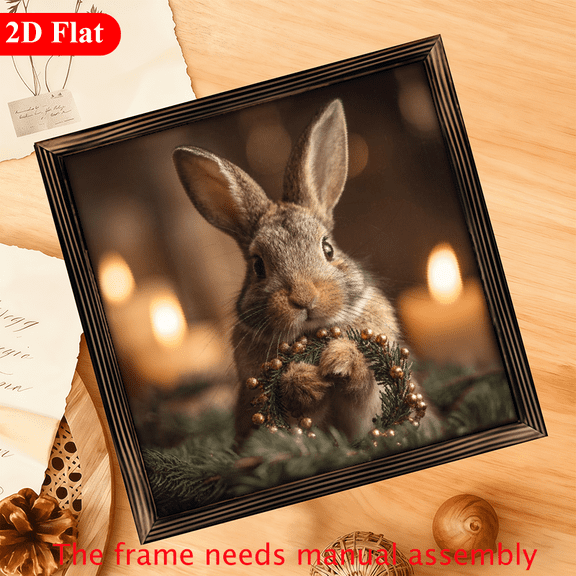 2D Flat - 1pc Exquisite and 2D Decorative Painting Beautiful Museum-Style Artwork with Wooden Frame, Suitable for Living Room, Bedroom, Home Office, Kitchen, and Decor