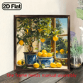 thumbnail image 1 of 2D Flat, 1pc Farmhouse Style Wooden Lemon Tree Landscape Art Sign - Framed 8x8 Inch SpringSummer Decorative Wall Art for Home, Kitchen, Garage, Office - Ideal Holiday Gift, Lemon Kitchen Decor, 1 of 9
