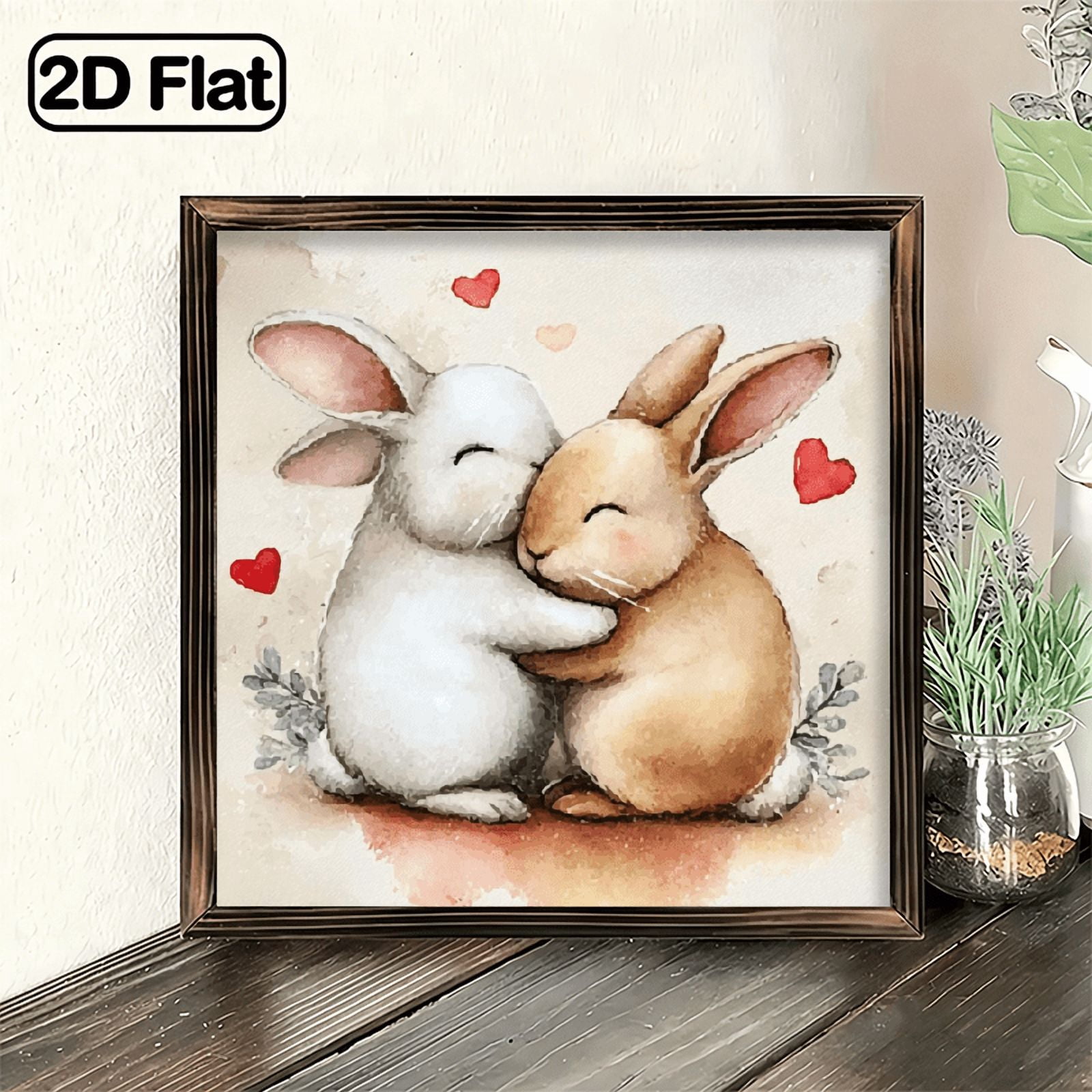 2D Flat, 1pc Heart-Shaped Decor Sign, 8x8 Inch Hanging Decorative ...