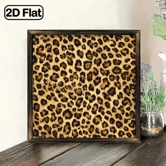 2D Flat, 1pc Leopard Print Heart Wall Decor Hanging Sign, 8x8 Inch Heart Hanging Decorative Wall Plaque, Aesthetic Animal Pattern Decoration for Bedroom Living Room Nursery, Unique Gift for W