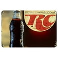 thumbnail image 1 of 2D Flat, 1pc Retro Royal Crown Cola Metal Tin Sign, Vintage Iron Wall Art for Bar, Cafe, Garage, Farmhouse, Home Decor - 12"x8", 1 of 7