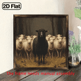 thumbnail image 1 of 2D Flat - 1pc Rustic Black Sheep Easter Wooden Sign with Frame - 8x8 Inch Vintage Farmhouse Style Desktop Ornament, Ideal for Home Office Decor, Perfect Holiday Gift, 1 of 9