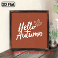 thumbnail image 1 of 2D Flat, 1pc Rustic Wooden Plaque - Autumn Welcome Sign with Hello Autumn Text - Farmhouse Fall Wall Decor in BrownRed - Thanksgiving, Halloween Decoration - Easy Hang with Pre-Drilled Holes - No, 1 of 9