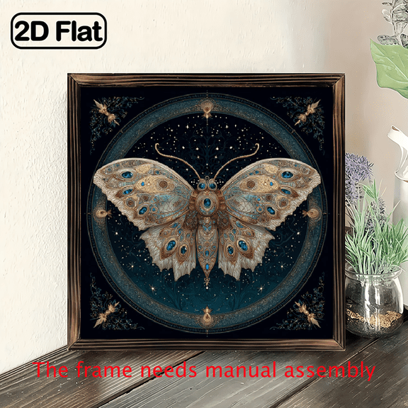 2D Flat, 1pc, a Stunning Butterfly Dances Gracefully, 10 Inch with a Rotating Hook, 360 Creative Wind Spinner Seasonal Creative Wind Spinner, Wind-Powered Rotation, Easy Installation