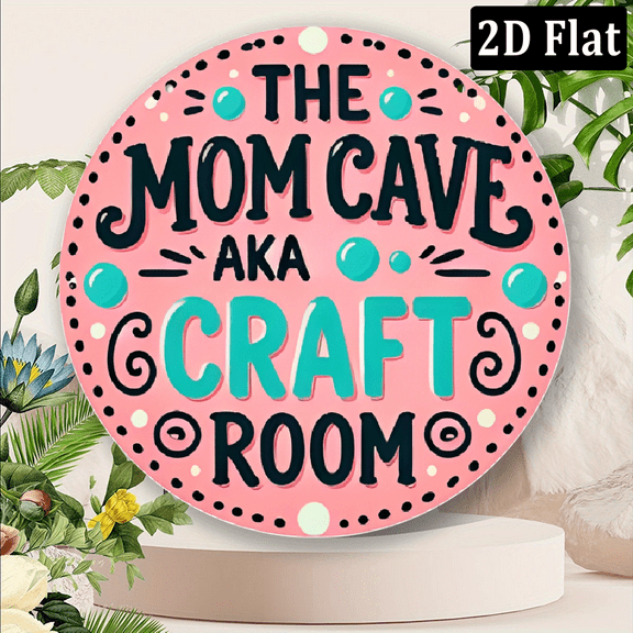 2D Flat, 1pc Summerween Vibes Round Wall Art - 8x8 Inch Skeleton Flamingo Tropical Beach Sunset Decor, Durable Outdoor Metal Sign for Poolside, Gardens - No Batteries Needed, Unique Gift for Men Women