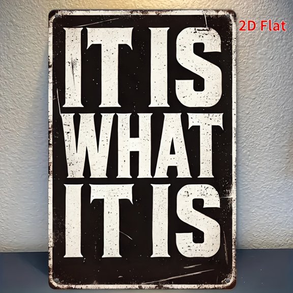 2D Flat, 1pc Vintage Metal Wall Sign - Rustic Iron Metal Wall-Mounted Logo Plate Suitable for,, Cafe,, Farmhouse - Retro Decoration, Installation, Minimalist Aesthetic, Perfect for Room Decor
