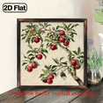 thumbnail image 1 of 2D Flat - 1pc Wood Frame Sign Pomegranates Fruit Botanical Wall Art Paintings Ideal Gift for Living Room, Bedroom, Farmhouse Corridor, Ready to Hang, 8x8 Inch Decorative Signs Plaques, 1 of 9