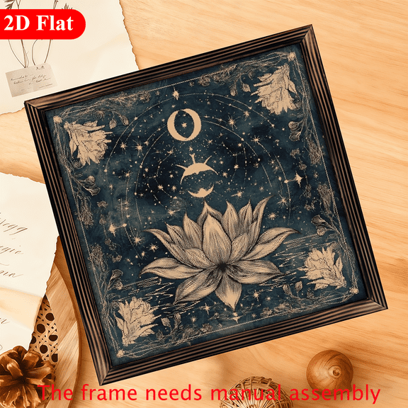 2D Flat 1pc Wood Framed Four- Clover Wall - Vintage Sign Suitable for Farmhouse, Kitchen, Bedroom, Living Room Decor, Desktop or Wall Hanging, Wood Frame, 12x12inch, 2D Flat